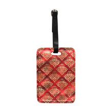 Load image into Gallery viewer, Red and Gold Diamond Luggage Tag