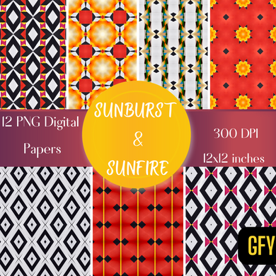 Sunburst & Sunfire Digital Paper Pack
