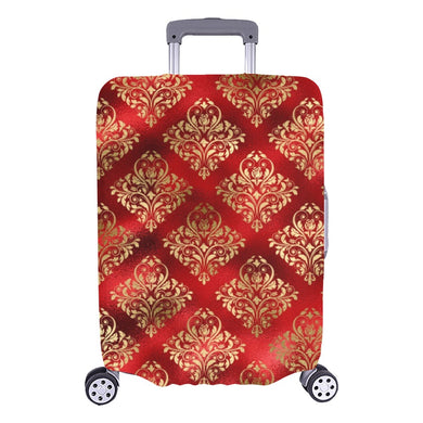 Red Gold diamond Luggage Cover (Large)