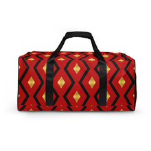 Load image into Gallery viewer, The Red, Black &amp; Gold Duffle bag