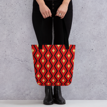 Load image into Gallery viewer, The Red, Black &amp; Gold Tote bag