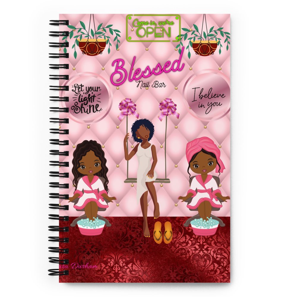 Blessed Nail Bar Spiral notebook