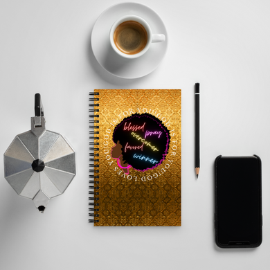 Blessed Afro Spiral notebook